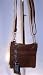 Roma Black Leather Mini Pouch Crossbody Bag Handbag Purse
