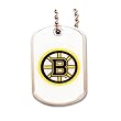 Boston Bruins Dog Tag Domed Necklace Charm Chain Nhl