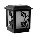 Paradise GL23973BK2 Plastic Solar Three-in-One Lantern Light with White LED, 2-Pack, Black