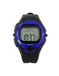 Pixnor® Sport Pulse Rate Monitor Digital Watch with Calorie Counter /Alarm /Calendar /Stopwatch (Blue)