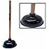 Premium Bathroom Toilet Plunger Suction Cup with Long Wooden Handle Fix Clogged Toilets - Large 6.5" for efficient suction!