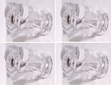 CRYSTAL ROSE KNOB PULLS in LOTS OF FOUR (4) plus the Perfect Connecting Hardware Assortment. Great for BiFold/Cabinet/Wardrobe or other creative ideas. 1-3/8 inch projection by 1-1/4 inch at the widest point, a little larger than a standard cabinet knob pull and lot nicer.