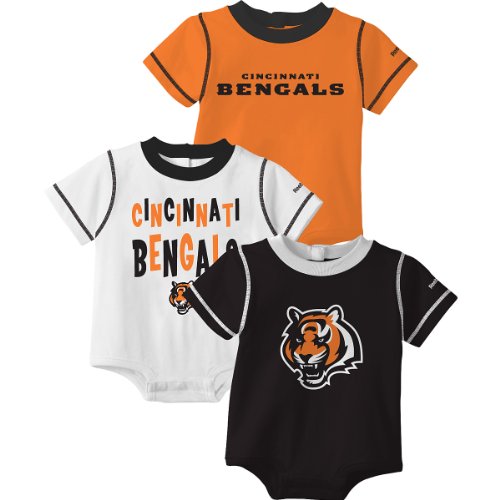 Reebok Cincinnati Bengals Newborn 3 Pc. Creeper Set 3-6 Months
