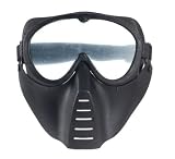 UAG Tactical Stealth Black Color Clear Lens Full Protecive Adjustable Face Mask Eye Protection For Paintball & Airsoft Scenario