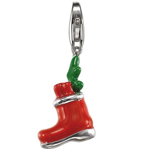 Esprit Damen-Charms santa\'s shoe 925 Sterlingsilber rot gr&uuml;n Lack ESCH90942A000 Preisvergleich