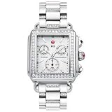 MICHELE Deco Glamour Diamond Stainless Steel Watch by Michele