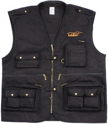 Kalahari Canvas Photographer's Jacket Size XL Black