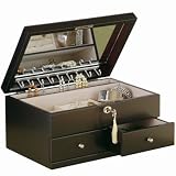  : Womans Locking Jewelry Box with Suede Fabric Lining