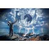 Summoning The Storm Native American, Horses Art Poster Print - 24x36