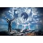 Summoning The Storm Native American, Horses Art Poster Print - 24x36