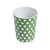 Set of 4 Melamine Polka Dot Beakers/Cups - GREEN