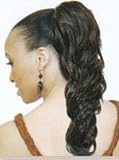 Afro Beauty Collection Synthetic Hair Drawstring Ponytail - Bahama-M - Color 1B - Off Black