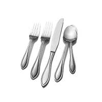 Pfaltzgraff Everyday American Bead 61-Piece Flatware Set, Service for 8
