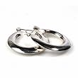 Sterling Silver Plain Hoop Earrings - Size: 31mm