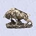 Charging buffalo statue home garden sculpture New