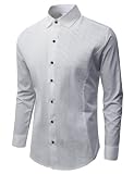 H2H Mens Classical Tuxedo Dress Shirts with Pintuck Pleats