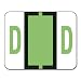 Smead A-Z Color-Coded Bar-Style End Tab Labels, Letter D, Light Green, 500 per Roll (67074)