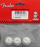 Fender Strat Knobs One Volume, Two Tone, White