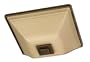 American Fluorescent GGF218RBSCT Glasgow 2-18 Watt Flush Light Fixture, Oil-Rubbed Bronze with Tea Stained Glass