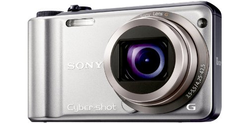 Sony DSC-H55S Digitalkamera (14 Megapixel, 10-fach opt. Zoom, 7,5 cm (3 Zoll) Display, opt. Bildstabilisator) silber