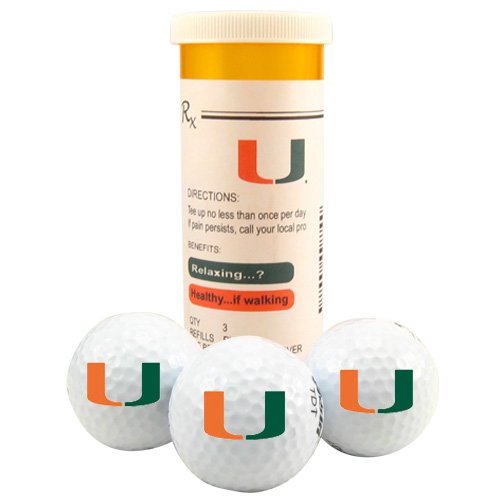 Miami Hurricanes Rx 3-pack Golf Balls