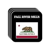 US State Flag - FALL RIVER MILLS, California (CA) Set of 4 Mini-Mousepad Coasters
