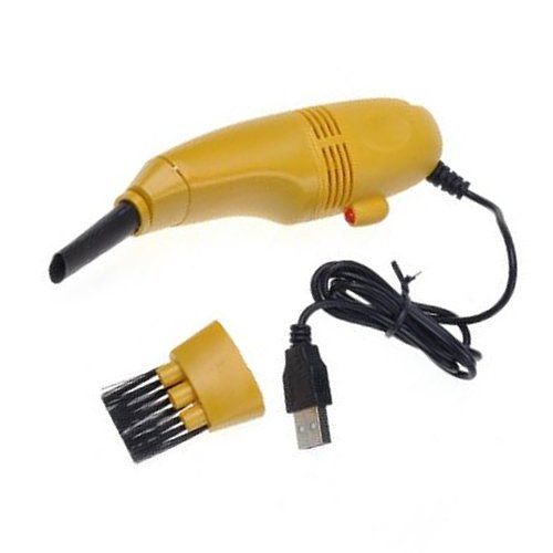 Mini Turbo USB Hoover/Vacuum Cleaner for Laptop PC Computer Keyboard Dust -Yellow