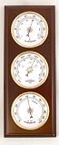 Sale  Analog Wall Mounted Weather Station. Mahogany Wood Finish