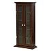 Winsome Wood CD/DVD Cabinet with Glass Doors, Antique Walnut