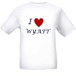 I LOVE WYATT - Name-series - White T-shirt