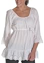 Jeanstar Women's Tabitha Woven 3/4 Sleeve Top