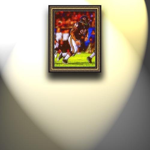 Completely Handpainted American Football Sport Painting, Custom Order FL763, Oil on Canvas, with Option to Paint Jerry, Brett & Co. from Any Other Favorite Photograph or Picture, Unframed, Size 15'' x 20