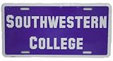 Southwestern College Metal License Plate Purple