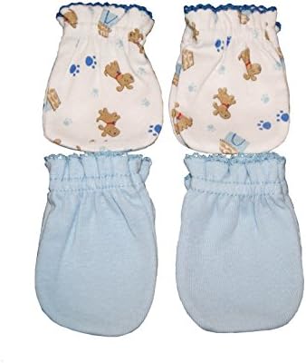 4 Pack Scratch Mittens Cotton Newborn Baby/infant anti-scratch Mittens Gloves