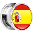 8mm Stainless Steel Spain Flag Saddle Plug
