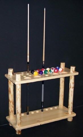 Viking Log Furniture NWTACRKF Klondike Floor Cue Rack in Clear