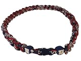 New York Giants NFL Titanium 3 Rope Tornado / Twist Necklace BLUE, RED & WHITE 18 Inches *2012-2013 Style*