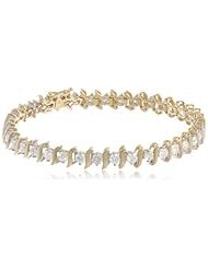14k Gold S-Link Diamond Tennis Bracelet (5 cttw, H-I Color, I1-I2 Clarity)