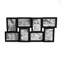 Melannco 8 Opening Collage Frame, Black 4-6x4 and 4-4x6
