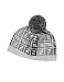 Fendi Gray Logoed Wool Pom Pom Hat