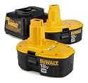 DeWALT DC9096 2 Pack DC9096 18 Volt XRP Batteries + 18 VOlt 1 Hour Charger DW9116