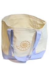 Spiral Natilus 12 oz. Canvas Boat Tote in Baby Blue