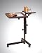 Adjustable Mobile Espresso Laptop Computer Caddy Cart Stand