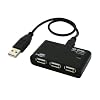 PLANEX USB2.0/1.1 4ポート USBハブ バスパワー(USBケーブルA to miniB 30cm) PL-UH401