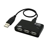 PLANEX USB2.0/1.1 4�|�[�g USB�n�u �o�X�p���[(USB�P�[�u��A to miniB 30cm) PL-UH401