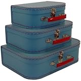 Cargo Cool Euro Suitcases, Soft Blue, Set of 3