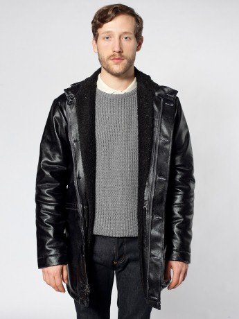 American Apparel Shiny Denim Winter Jacket
