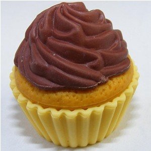 Iwako Japanese Eraser Cupcake with Chocolate Frosting