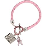 MLB LogoArt Miami Marlins Breast Cancer Awareness Bracelet - Pink