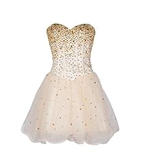 Sweetheart Beaded Lace Corset   Waistline Tulle Party Dress/Mini Dress 